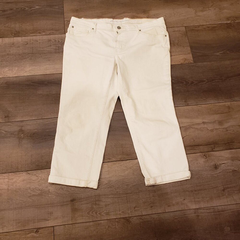 Eddie Bower Boyfriend Crop Jeans, Size:  16